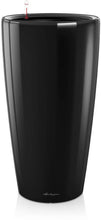 Load image into Gallery viewer, LECHUZA RONDO Black High-gloss Poly Resin Floor Self-watering Planter
